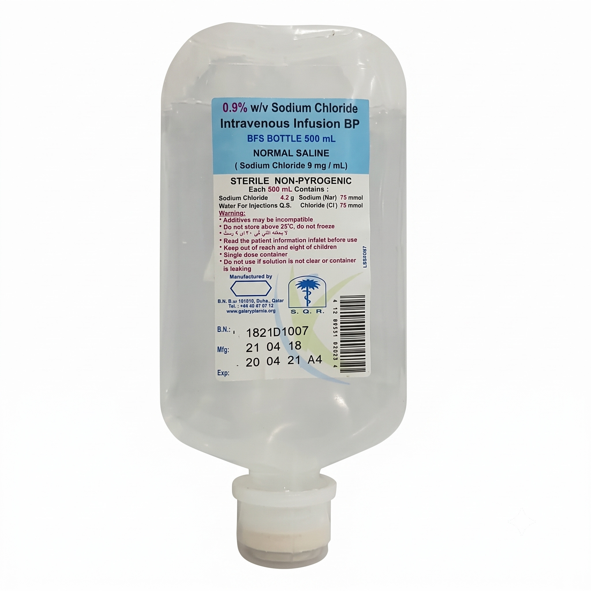 Normal Saline (NS 0.9%) Bottles